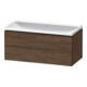Duravit Möbel-Set L-Cube 100x48x48cm, o HL, Nussb dkl., 2 Schub.-1