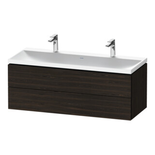 Duravit Möbel-Set L-Cube 120x48x48cm, m 2 HL, 2 SBK, Nussb geb.