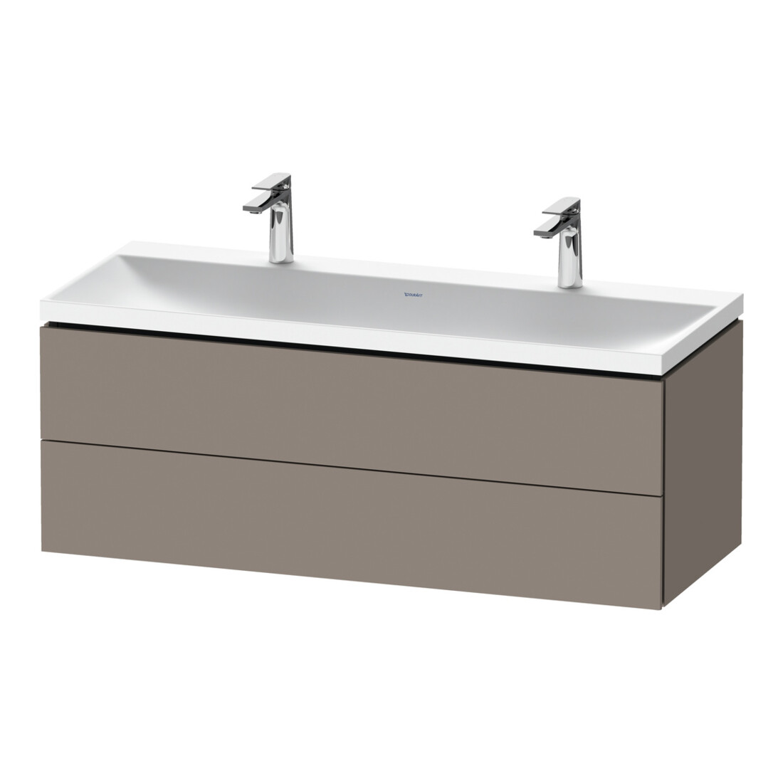 Duravit Möbel-Set L-Cube 120x48x48cm, m 2 HL, 2 Schub., bas. matt