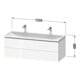 Duravit Möbel-Set L-Cube 120x48x48cm, m 2 HL, 2 Schub., Ei sw-3