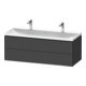 Duravit Möbel-Set L-Cube 120x48x48cm, m 2 HL, 2 Schub., graph ma-1