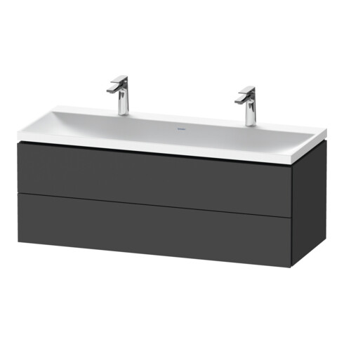 Duravit Möbel-Set L-Cube 120x48x48cm, m 2 HL, 2 Schub., graph ma