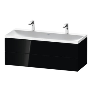 Duravit Möbel-Set L-Cube 120x48x48cm, m 2 HL, 2 Schub., sw hgl