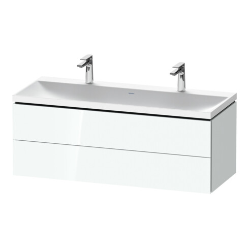 Duravit Möbel-Set L-Cube 120x48x48cm, m 2 HL, 2 Schub., we. hgl