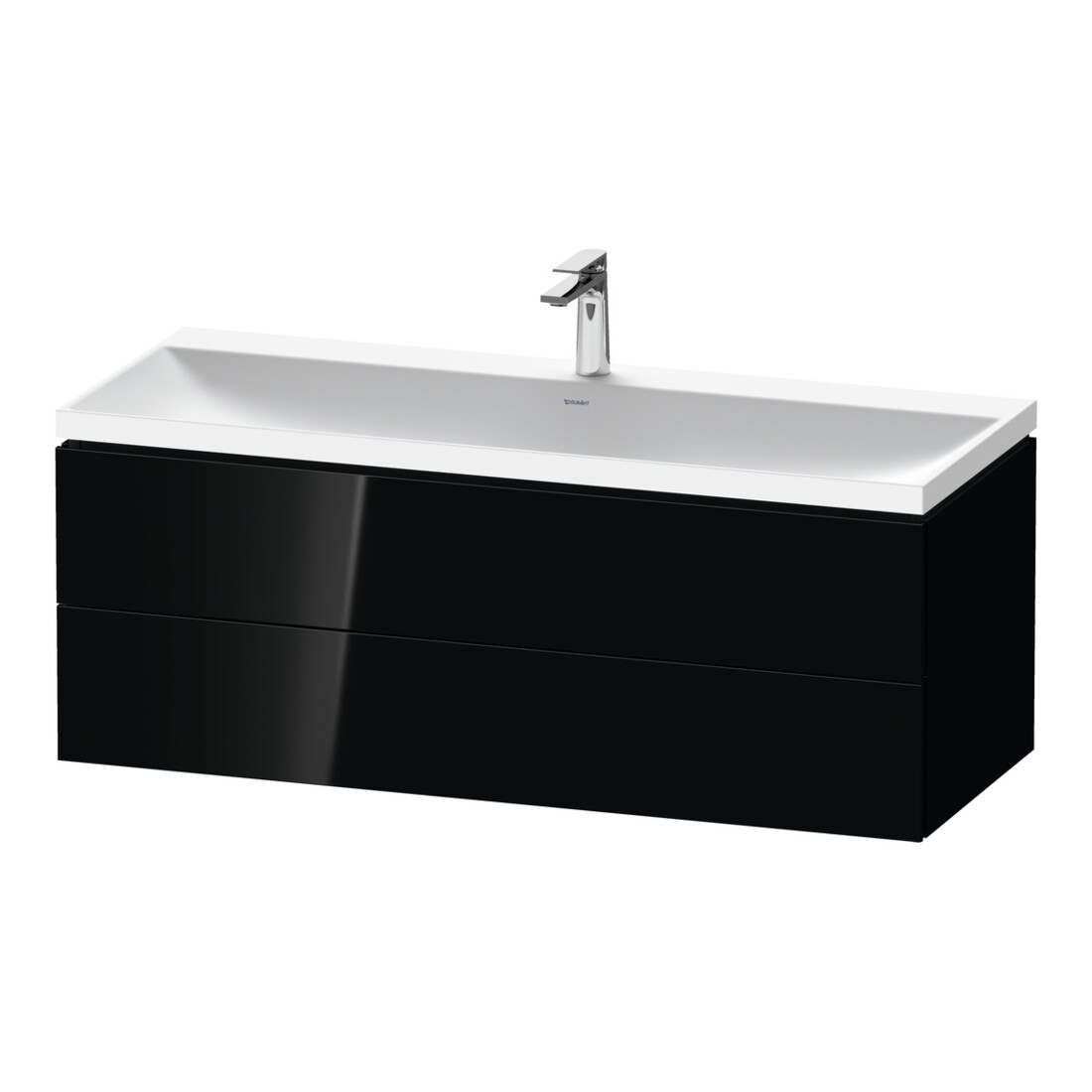 Duravit Möbel-Set L-Cube 120x48x48cm, m Hahnl., sw hgl, 2 Schub.