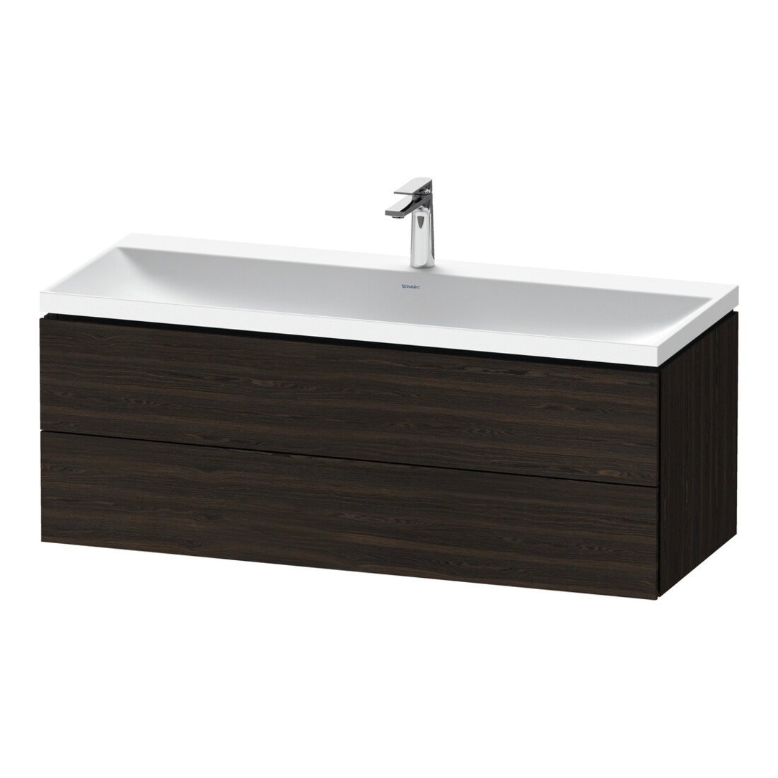 Duravit Möbel-Set L-Cube 120x48x48cm, m HL, Nussb geb., 2 Schub.