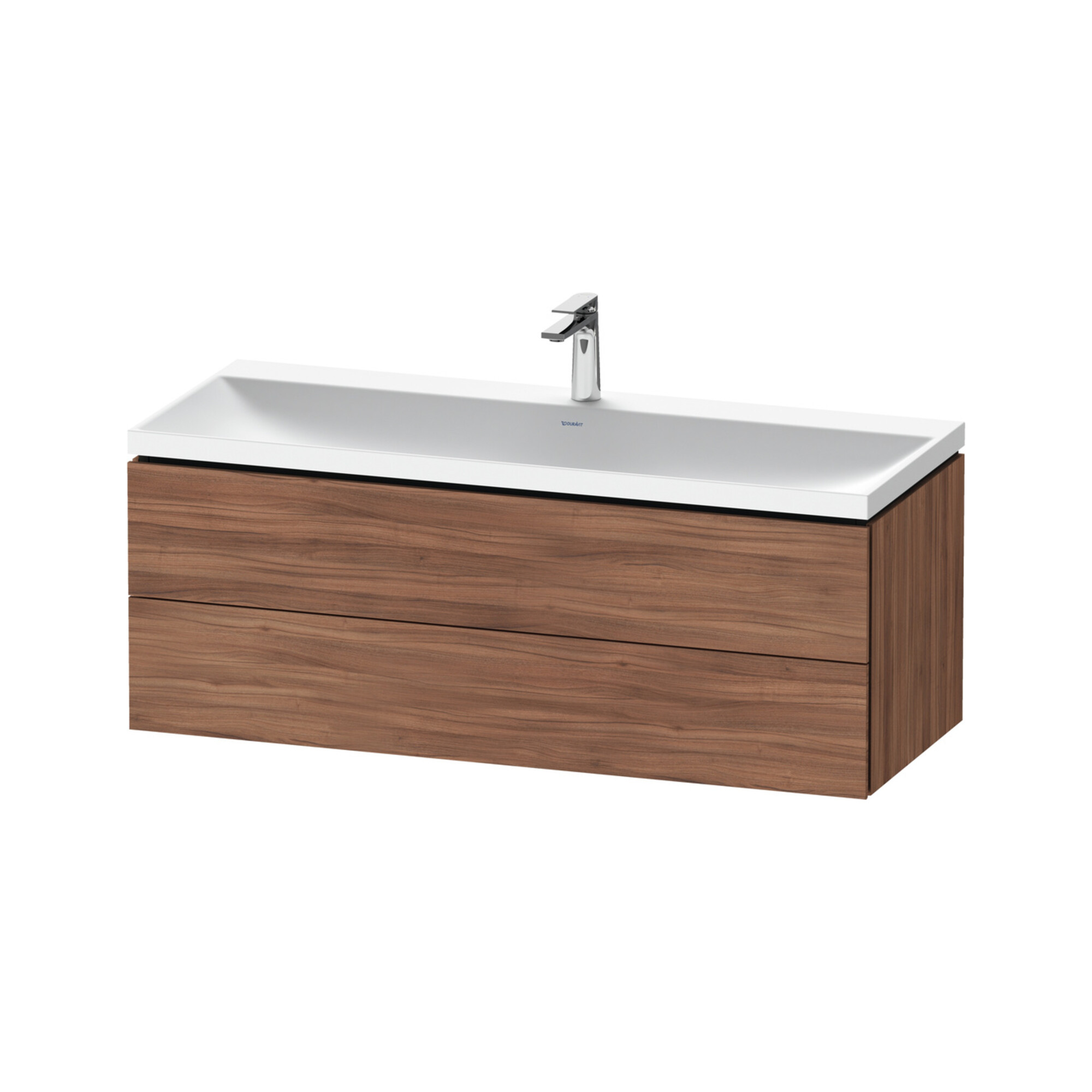 Duravit Möbel-Set L-Cube 120x48x48cm, m HL, Nussb Nat, 2 Schub.