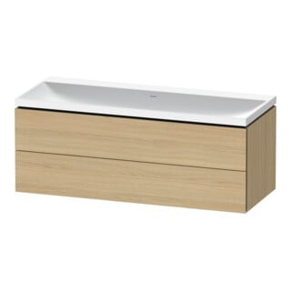 Duravit Möbel-Set L-Cube 120x48x48cm, o. Hahnl., Ei Nat, 2 Schub.
