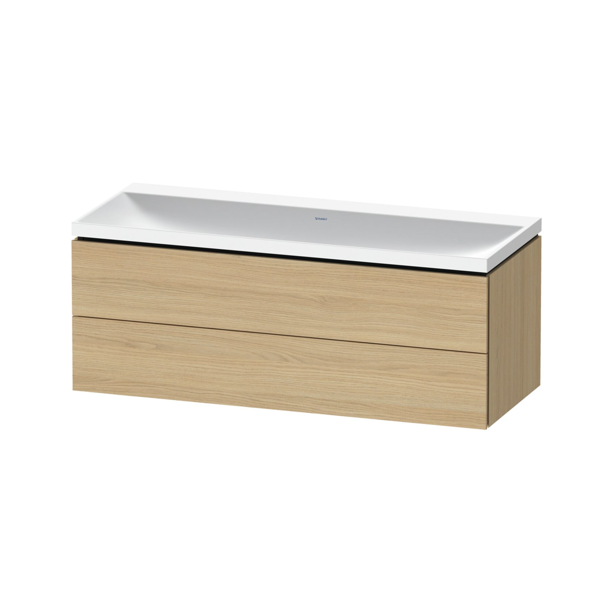 Duravit Möbel-Set L-Cube 120x48x48cm, o. Hahnl., Ei Nat, 2 Schub.