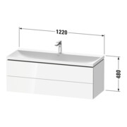 Duravit Möbel-Set L-Cube 120x48x48cm, o HL, graph matt, 2 Schub.-4