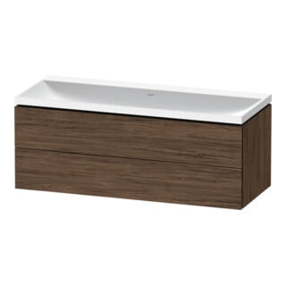 Duravit Möbel-Set L-Cube 120x48x48cm, o HL, Nussb dkl., 2 Schub.