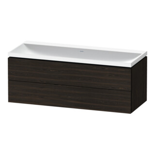 Duravit Möbel-Set L-Cube 120x48x48cm, o HL, Nussb geb., 2 Schub.
