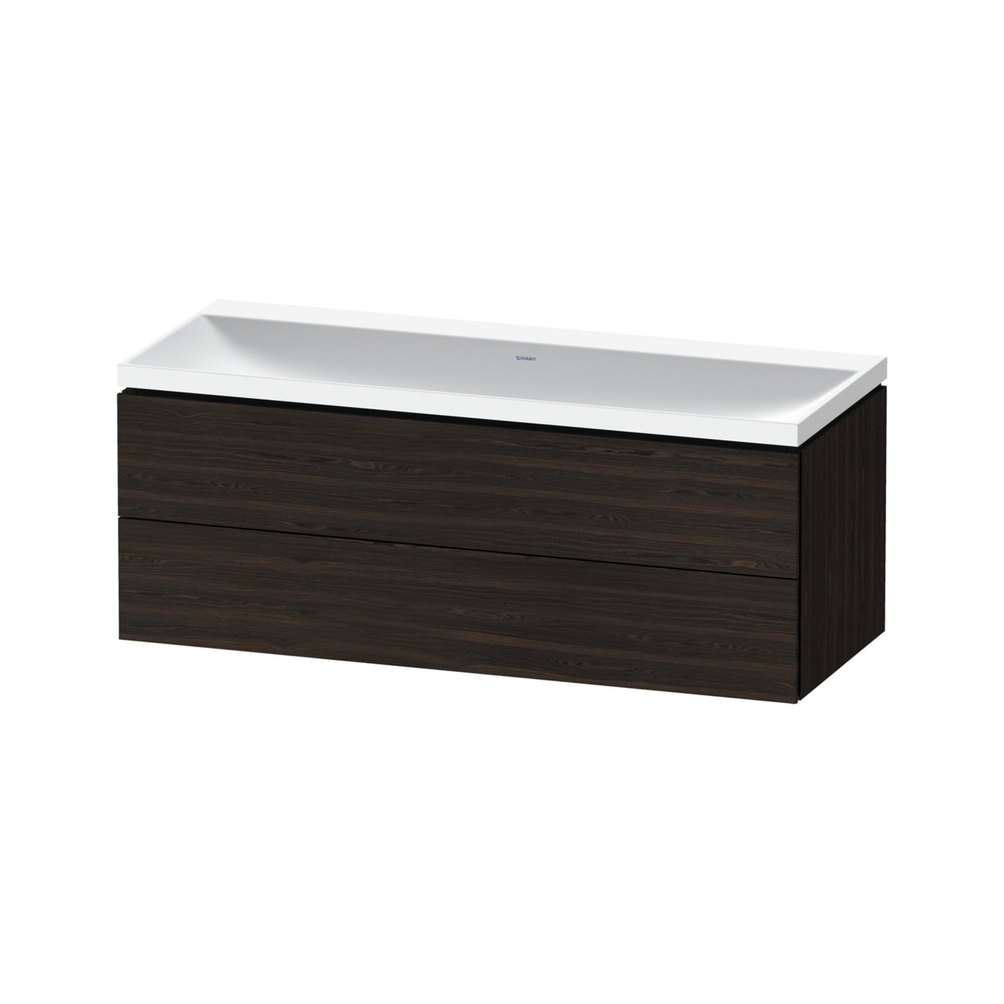 Duravit Möbel-Set L-Cube 120x48x48cm, o HL, Nussb geb., 2 Schub.