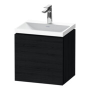 Duravit Möbel-Set L-Cube 45x35x48cm, 1 Tür, An L, m Hahnl., Ei sw