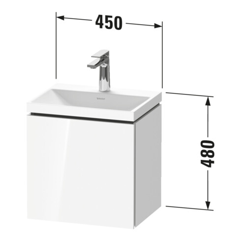 Duravit Möbel-Set L-Cube 45x35x48cm, 1 Tür, An L, m HL, E d geb.