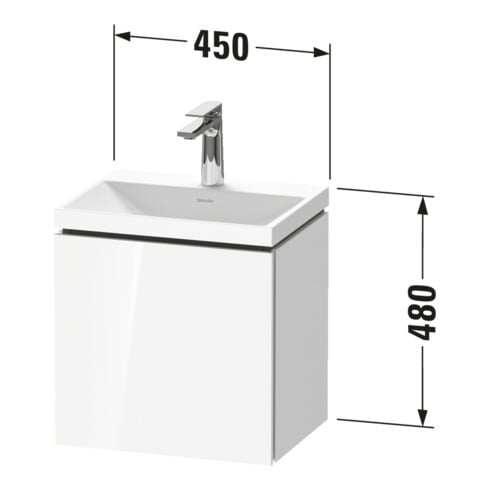 Duravit Möbel-Set L-Cube 45x35x48cm, 1 Tür, An R, o HL, E d geb.