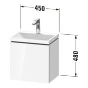 Duravit Möbel-Set L-Cube 45x35x48cm, 1 Tür, An R, o HL, gra matt-3
