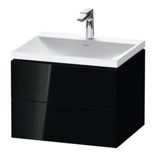 Duravit Möbel-Set L-Cube 60x48x48cm, m Hahnl., sw hgl, 2 Schub.