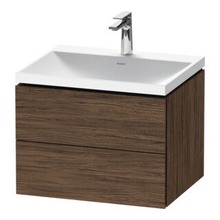 Duravit Möbel-Set L-Cube 60x48x48cm, m HL, Nussb dkl., 2 Schub.