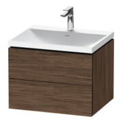 Duravit Möbel-Set L-Cube 60x48x48cm, m HL, Nussb dkl., 2 Schub.