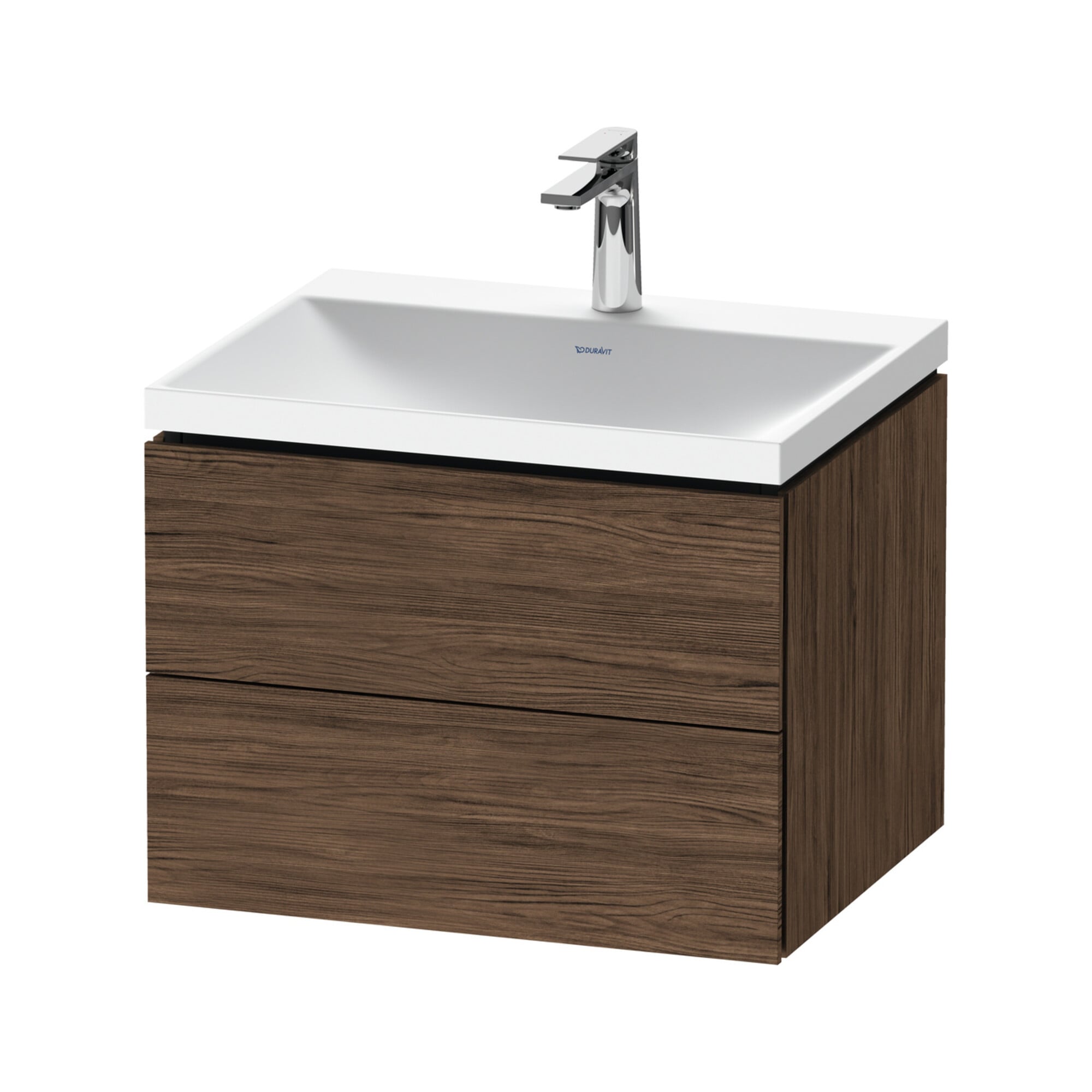 Duravit Möbel-Set L-Cube 60x48x48cm, m HL, Nussb dkl., 2 Schub.