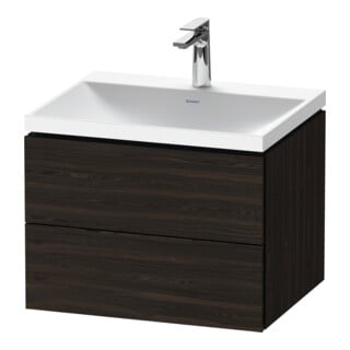 Duravit Möbel-Set L-Cube 60x48x48cm, m HL, Nussb geb., 2 Schub.