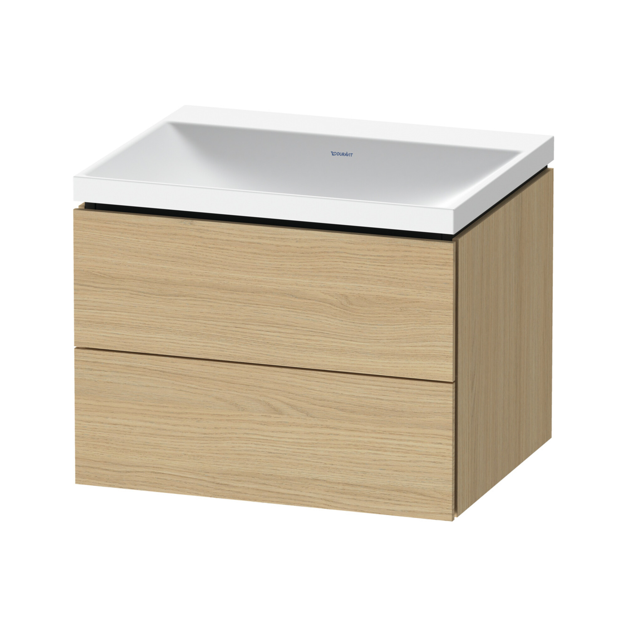 Duravit Möbel-Set L-Cube 60x48x48cm, o. Hahnl., Ei Nat, 2 Schub.