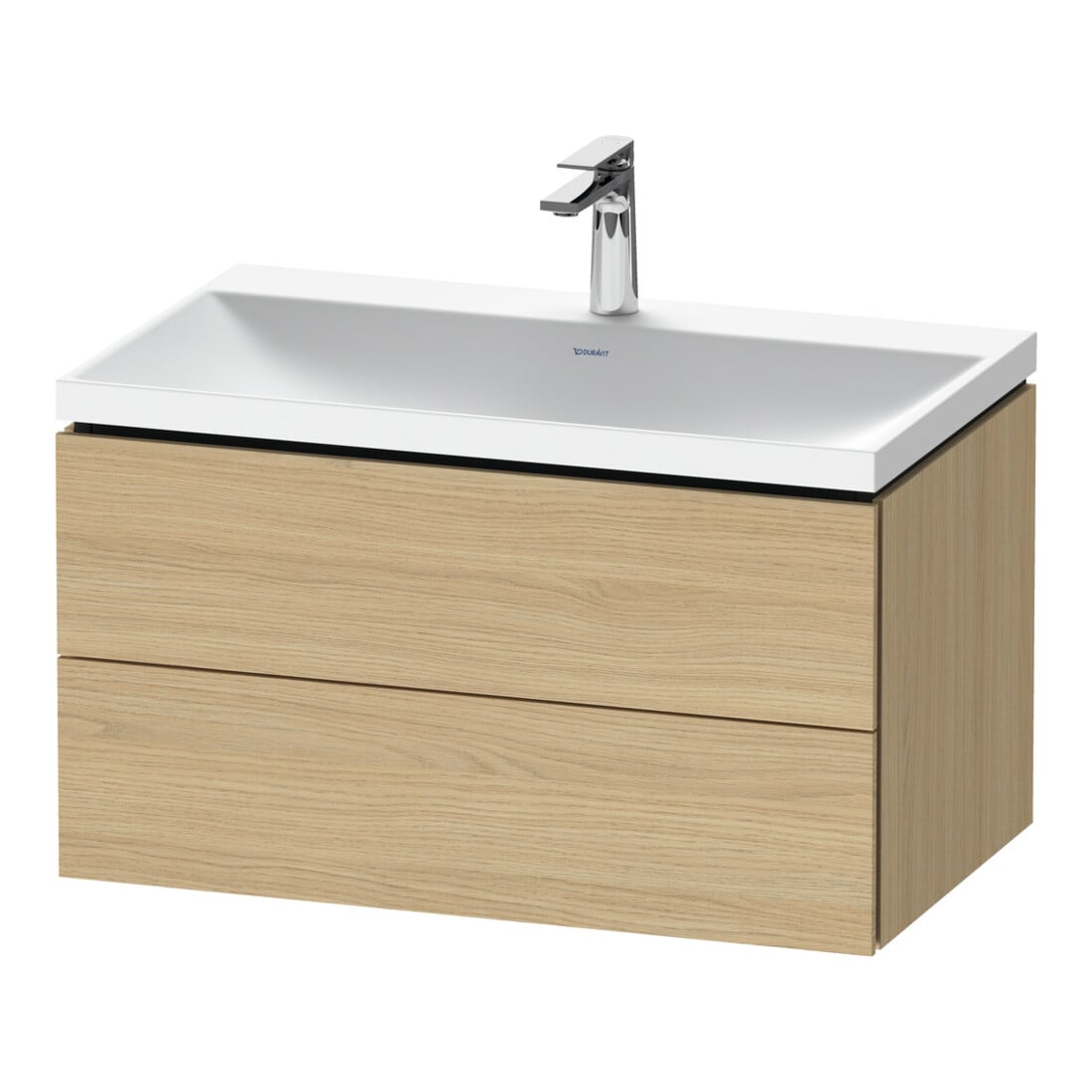 Duravit Möbel-Set L-Cube 80x48x48cm, m Hahnl., Ei Nat, 2 Schub.