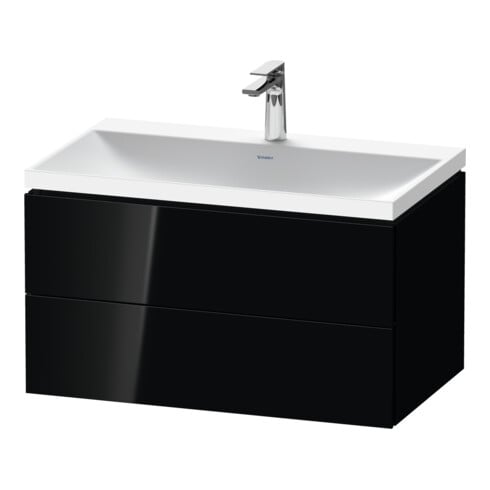Duravit Möbel-Set L-Cube 80x48x48cm, m Hahnl., sw hgl, 2 Schub.