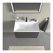Duravit Möbel-Set L-Cube 80x48x48cm, m HL, graph matt, 2 Schub.-2