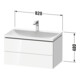 Duravit Möbel-Set L-Cube 80x48x48cm, m HL, graph matt, 2 Schub.