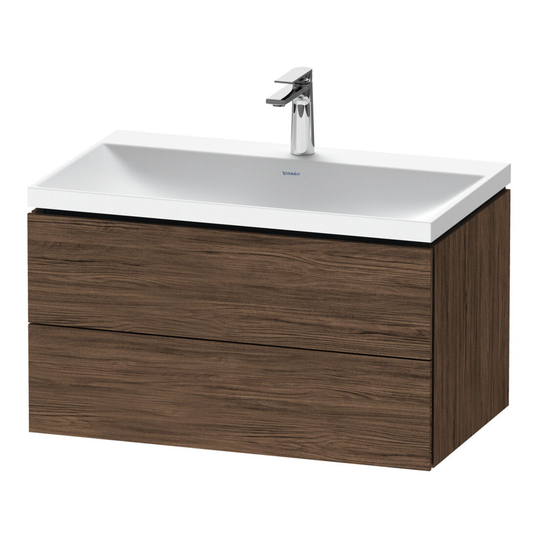 Duravit Möbel-Set L-Cube 80x48x48cm, m HL, Nussb dkl., 2 Schub.