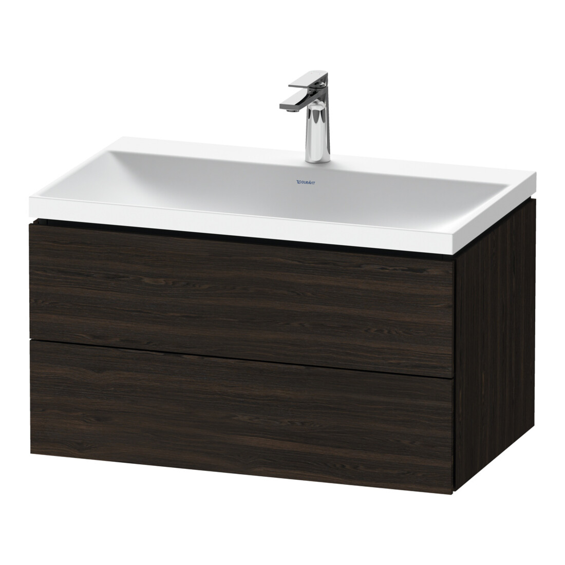 Duravit Möbel-Set L-Cube 80x48x48cm, m HL, Nussb geb., 2 Schub.