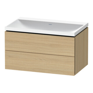 Duravit Möbel-Set L-Cube 80x48x48cm, o. Hahnl., Ei Nat, 2 Schub.