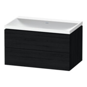 Duravit Möbel-Set L-Cube 80x48x48cm, o. Hahnl., Ei sw, 2 Schub.
