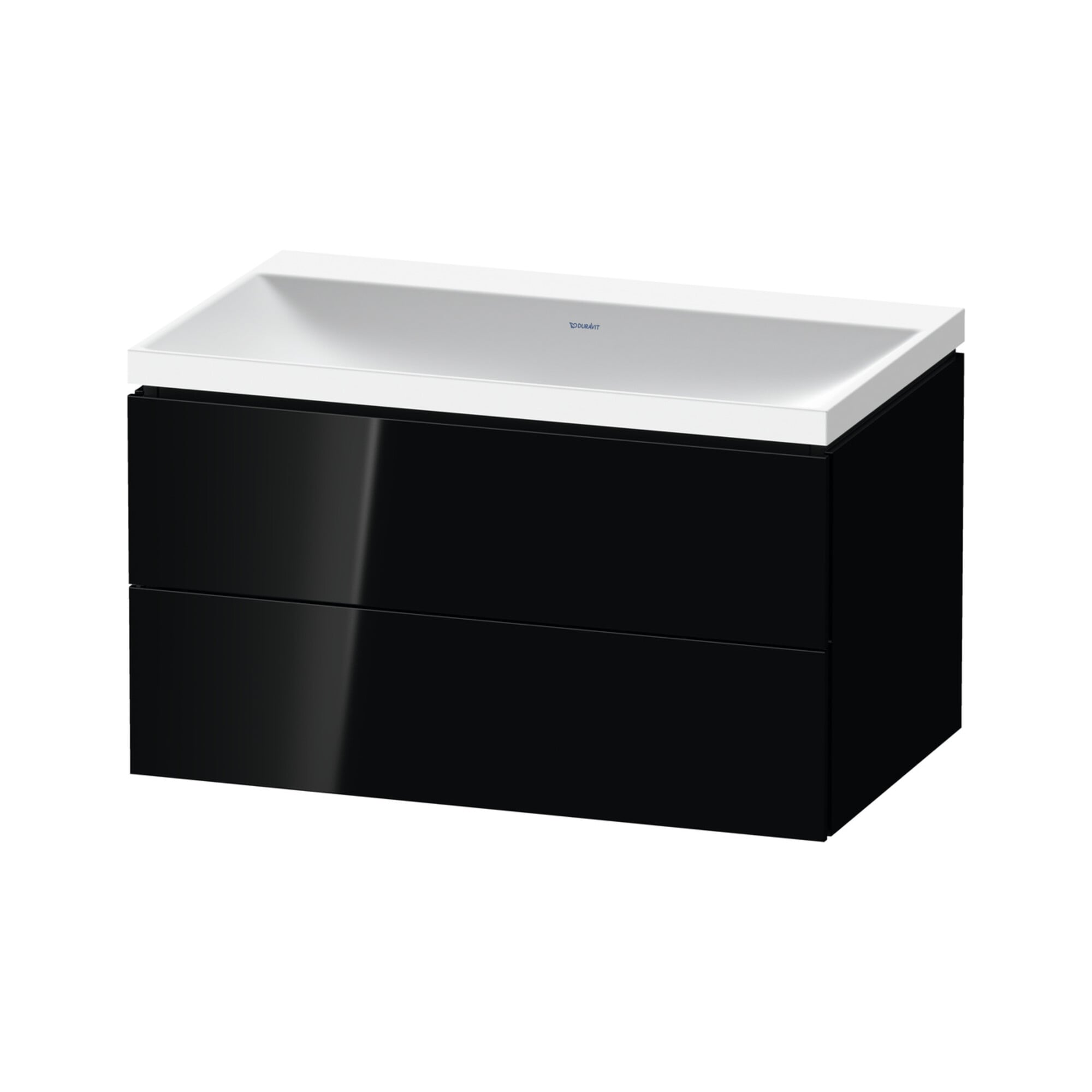 Duravit Möbel-Set L-Cube 80x48x48cm, o. Hahnl., sw hgl, 2 Schub.