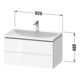 Duravit Möbel-Set L-Cube 80x48x48cm, o HL, graph matt, 2 Schub.-4