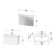 Duravit Möbel-Set No. 1 100x45cm, WT, WTU A, SBK, Spg., we. ma