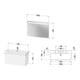 Duravit Möbel-Set No. 1 100x45cm, WT, WTU m Ausz., Spg., we. ma