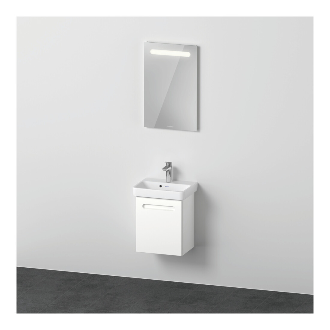 Duravit Möbel-Set No. 1 45cm, 1 Tür, Anschlag rechts, Weiß Matt