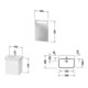Duravit Möbel-Set No. 1 50cm, 1 Tür, Anschlag links, Weiß Matt