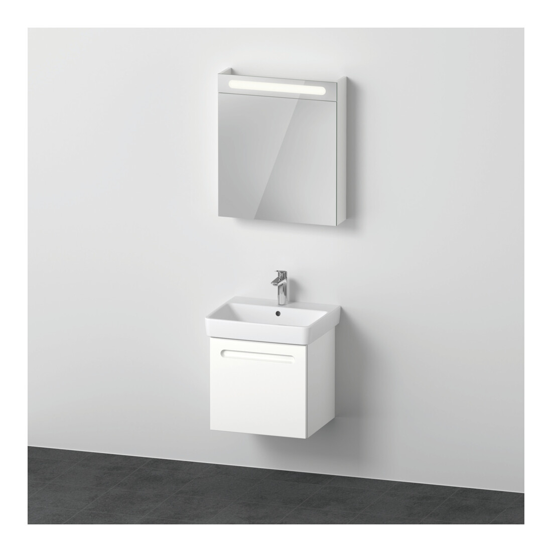 Duravit Möbel-Set No. 1 55cm, Anschlag links, Weiß Matt
