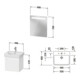 Duravit Möbel-Set No. 1 55cm, Weiß Matt, 1 Auszug