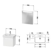 Duravit Möbel-Set No. 1 60cm, Anschlag links, Weiß Matt-2