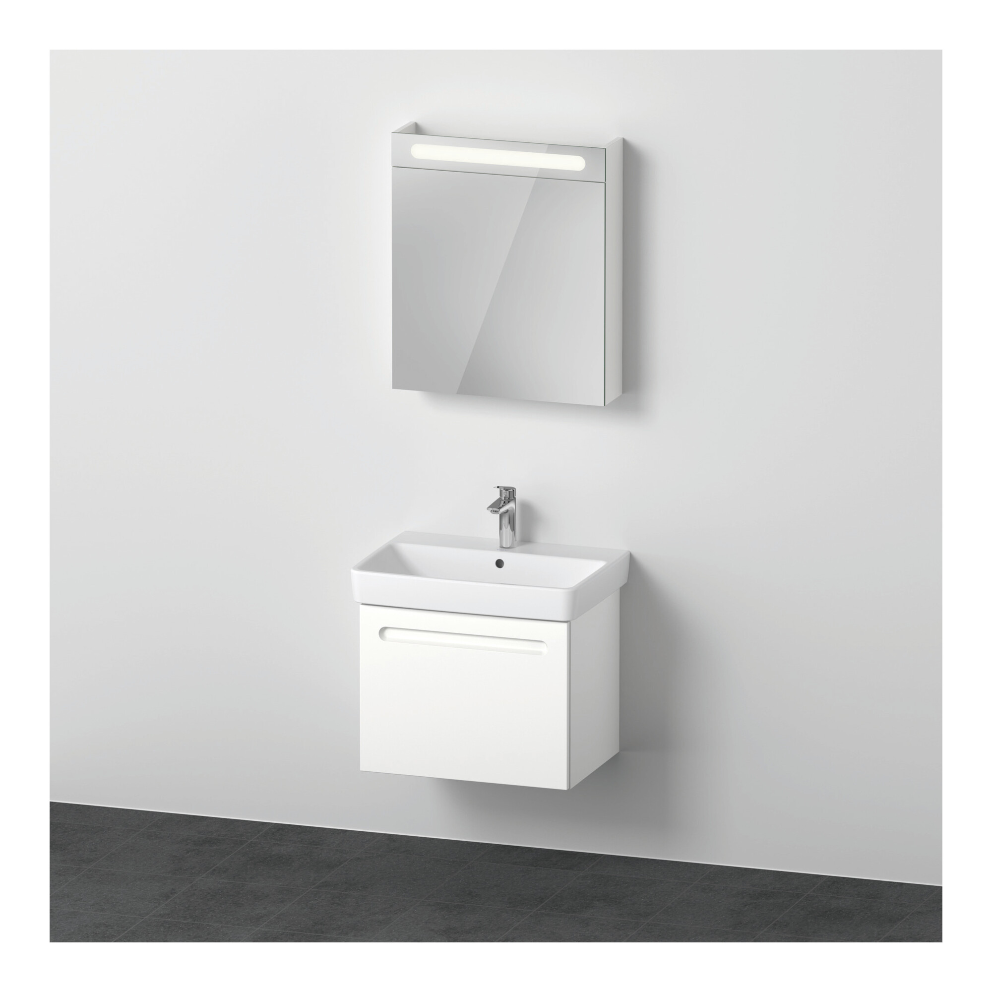 Duravit Möbel-Set No. 1 65cm, Anschlag links, Weiß Matt