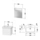 Duravit Möbel-Set No. 1 65cm, Weiß Matt, 1 Auszug