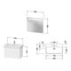 Duravit Möbel-Set No. 1 80cm, Weiß Matt, 1 Auszug