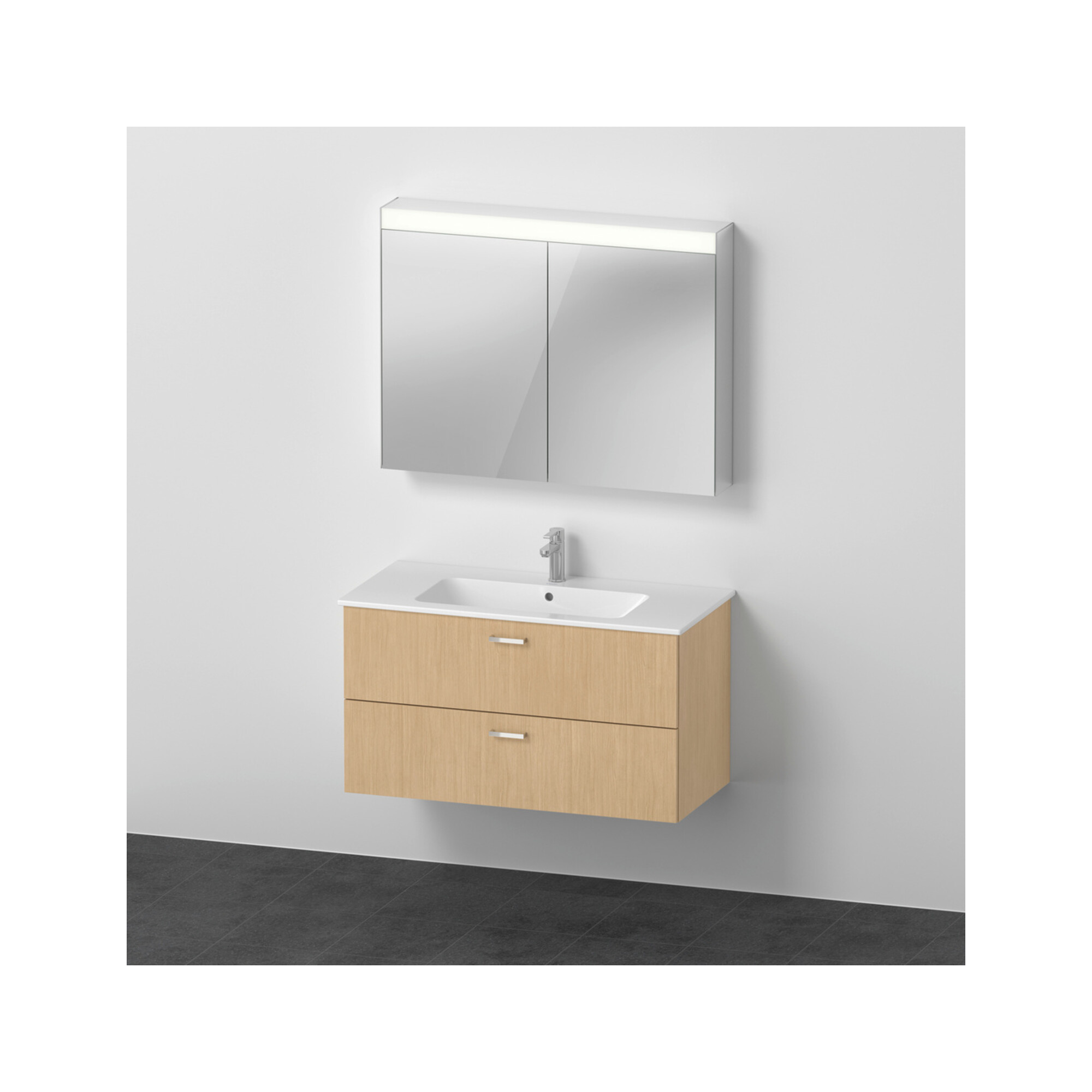 Duravit Möbel-Set XBase 103cm, Eiche natur