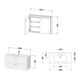 Duravit Möbel-Set XBase 103x49cm, WT, WTU 2 SchKa., Spanplattenschraube, we. gl