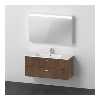 Duravit Möbel-Set XBase 123cm, Nussbaum dunkel